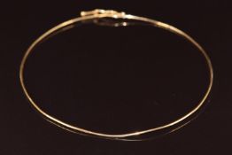 A yellow metal necklace/ choker, 9.3g (tests as 18k)