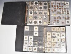 Coin collection in three albums, William III onwards including Georgian, Victorian etc, pennies from