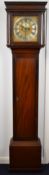 Thomas Haley, Norwich eight day mahogany longcase clock with silvered dial, width of dial 30cm,