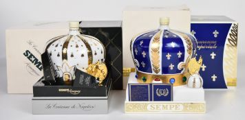 Two decanters of Sempé Armagnac comprising The Crown of Napoleon and Imperial Crown, 75cl, 40%, both