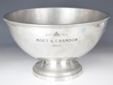 Moët & Chandon pewter Champagne ice bucket, 37cm in diameter.  PLEASE NOTE ALL ALCOHOL & TOBACCO
