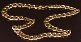 A 9ct gold curb link necklace, 88.2g, 54cm