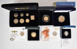 Royal Mint and other coins including 2010 silver proof, Girl Guiding 50p, silver proof Victorian