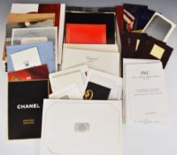 Thirty watch catalogues and related ephemera including Patek Phillippe, Rolex, IWC, Cartier,