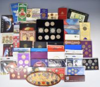 Large collection of United Kingdom, Israel, Canada, Lithuania, Latvia, Estonia coin year packs,