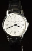 Baume & Mercier gentleman's automatic wristwatch ref. 65615 with date aperture, blued hands, steel