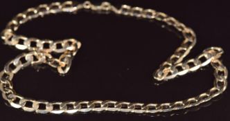 A 9ct gold curb link necklace, 30.8g, 52cm