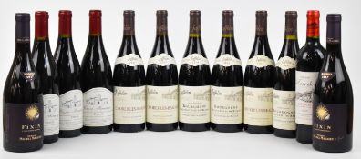 Twelve bottles of French red wine to include Jaffelin Bourgogne Hautes-Côtes de Beaune 2019 13% vol,