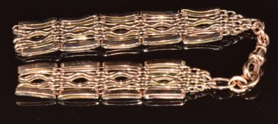 A 9ct rose gold bracelet (damaged), 19.3g