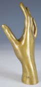 Ferdinand Barbedienne (1810-1882) signed bronze model of a hand, height 12cm
