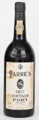 Warre's Vintage Port 1977, 75cl. PLEASE NOTE ALL ALCOHOL & TOBACCO ITEMS ARE SUBJECT TO OVER 18