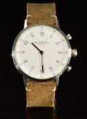 Kronaby Nord gentleman's smart wristwatch ref. A1000-2917 with Arabic numerals, silver dial,