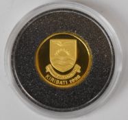 Westminster Coins miniature 24ct gold 1998 Titanic commemorative $10, 1.3g and a 2002 Australian $