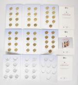 Royal Mint The Great British Coin Hunt 'round pound' two albums, with completer medallion plus a