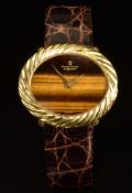 Montre Royale 18ct gold ladies wristwatch ref. 3263 with tiger's eye dial, gold dauphine hands, rope
