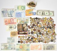 An amateur collection of overseas coinage and banknotes