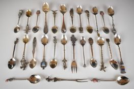 Hallmarked silver and continental collector's spoons including Danish, German, Dutch and a