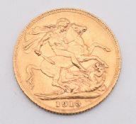 1913 George V gold full sovereign