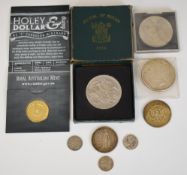 1927 USA Peace dollar together with a 1902 Edward VII florin, further silver coinage, modern