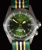 Seiko Alpinist gentleman's automatic wristwatch ref. 6R15-00E1 with date aperture, luminous hands,