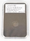 Henry VI 1421-1471 hammered silver halfpenny, Suffolk Mint mule coin, annulet and rosette issue