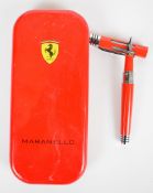 Ferrari Maranello fountain pen the red painted body with vent grille decoration, and iridium point