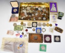 Victorian and later world coinage, to include American, 1951 Festival of Britain crown, York Minster