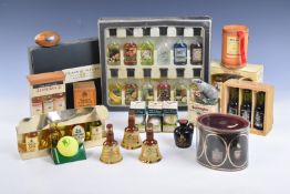 Boxed single malt whisky miniatures in sets including Glenmorangie, novelty Beneagles, Oban,