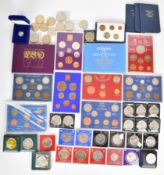 Mainly Elizabeth II coins and coin sets, including 1967, 1970 and 1977 coin sets, crowns
