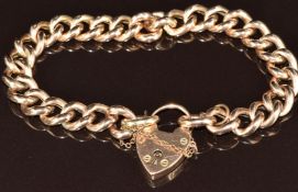 A 9ct rose gold curb link bracelet, 18.5g