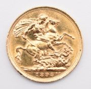 1895 Queen Victoria gold full sovereign