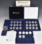 Two sets of silver coins by Westminster, Victoria Cross Winners and Great Battles
