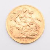 1927 George V gold full sovereign with South Africa Mint mark