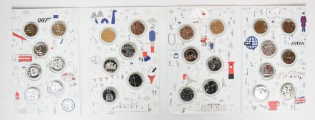 Royal Mint The Great British Coin Hunt album containing a set of A-Z 2018 10p coins