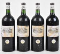 Four magnum bottles of Chateau Pierrail Bordeaux Supérieur red wine, 2005, 1.5L, 14.5% vol.