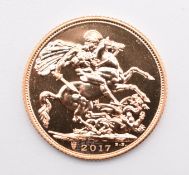 2017 Queen Elizabeth II gold full sovereign