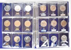 Change Checker album containing an extensive collection of UK £5 coins, some £2 examples, 50p