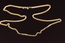 A 9ct gold curb link necklace, 7.1g, 48cm long