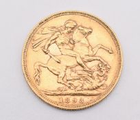 1893 Queen Victoria gold full sovereign