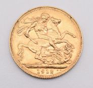 1912 George V gold full sovereign