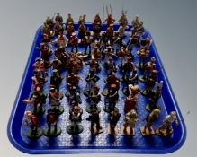 A tray containing a quantity of Del Prado military figures.