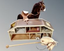 A mid-20th century Lundby doll's house with furniture,