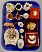 A tray containing Beswick Beatrix Potter figures, Samuel Whiskers and Timmy Willie,