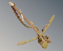 A cast iron ship's anchor.