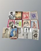 Two boxes containing fourteen files of mid-20th century and later song sheets,