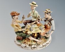 A Capodimonte figure, The Card Game.