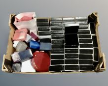 A box containing a quantity of jewellery boxes.