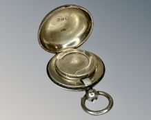 A good quality Victorian silver sovereign case, Birmingham 1898 marks.