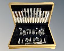 A canteen of chrome plated cutlery.