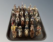 A tray containing a quantity of Del Prado military cavalry figures.